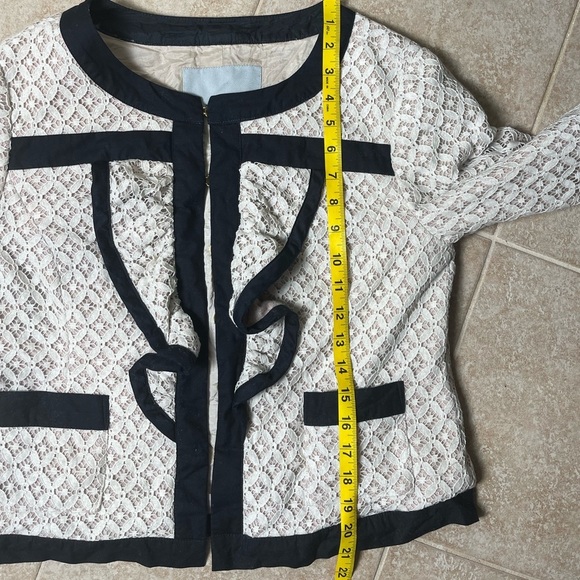 Anthropologie Lace Blazer Jacket By Tabitha Size Medium - Picture 9 of 9